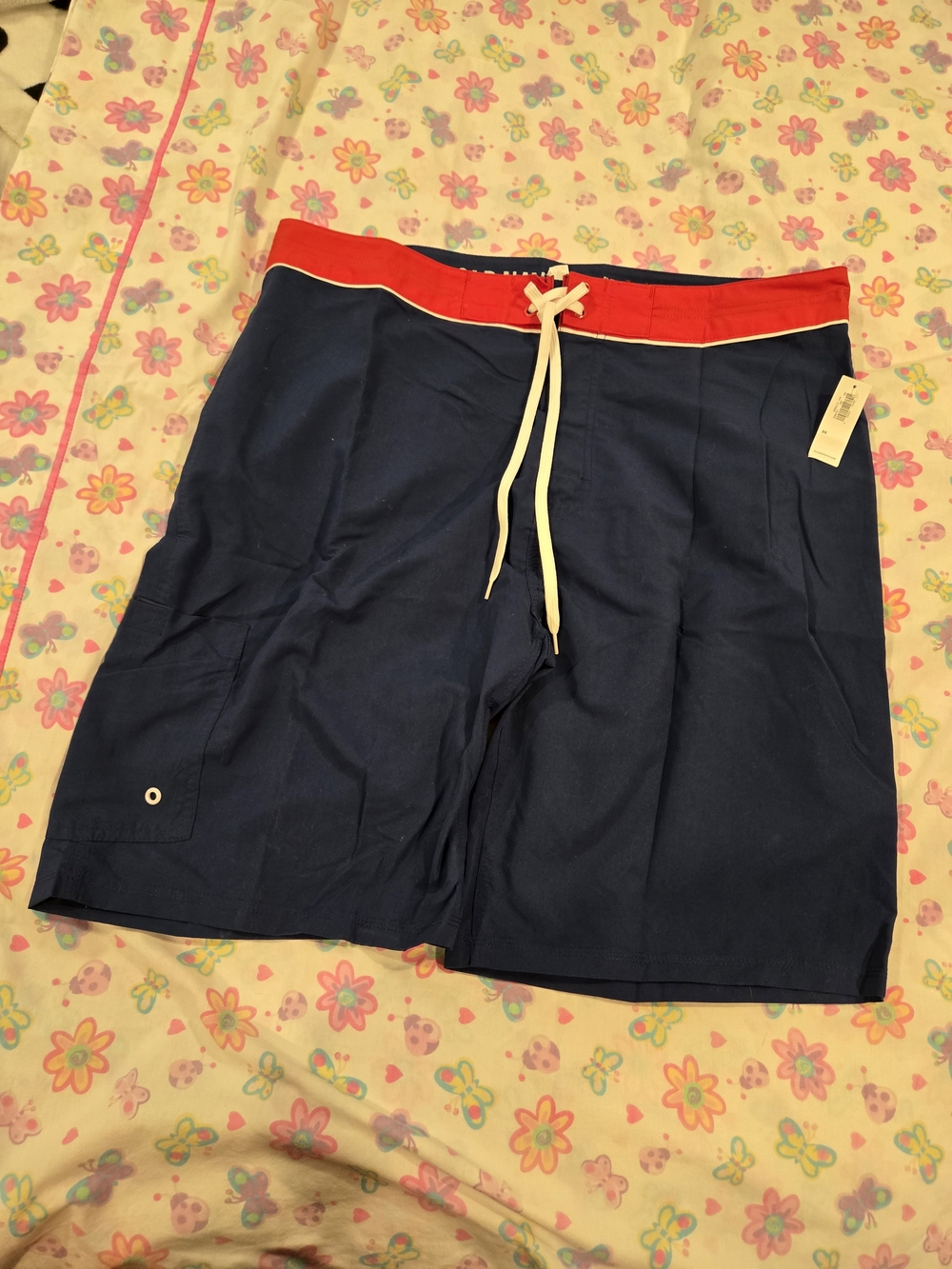 *Old Navy* Men's Board Shorts - Navy & Red